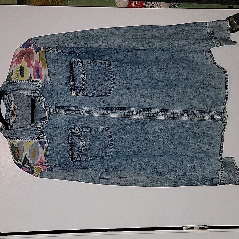 Vintage snap button up long sleeve xl